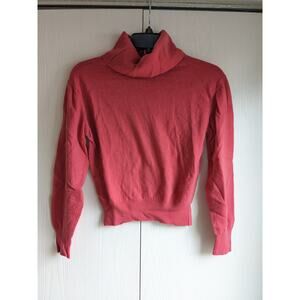 Vtg Lmagnin Women's Pink Turtle Neck Long Sleeve Knit Sweater Size M